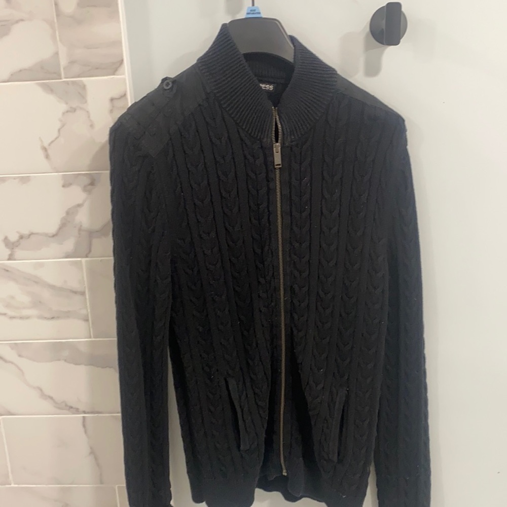 Vintage Navy blue large express sweater cardigan